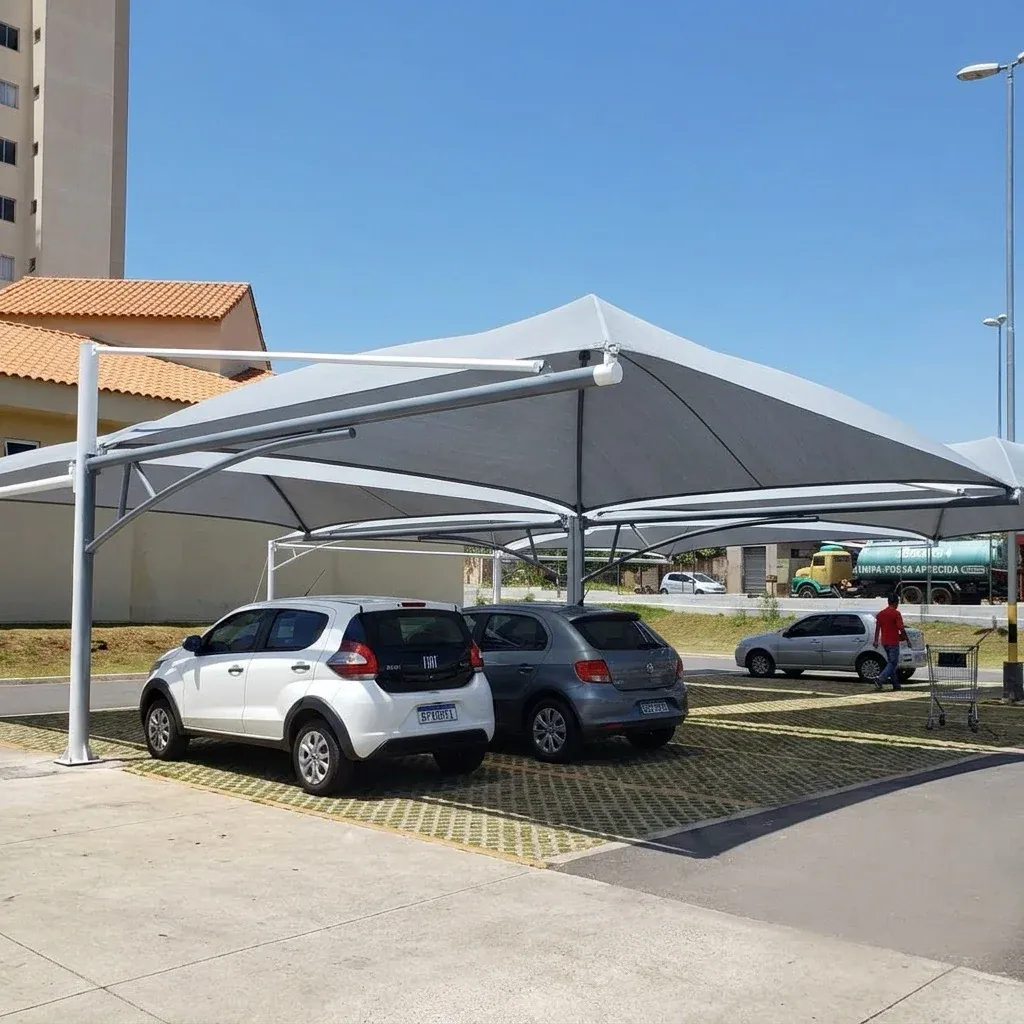 Cobertura de Sombrite (Tela de Sombreamento) — projeto e acabamento 2