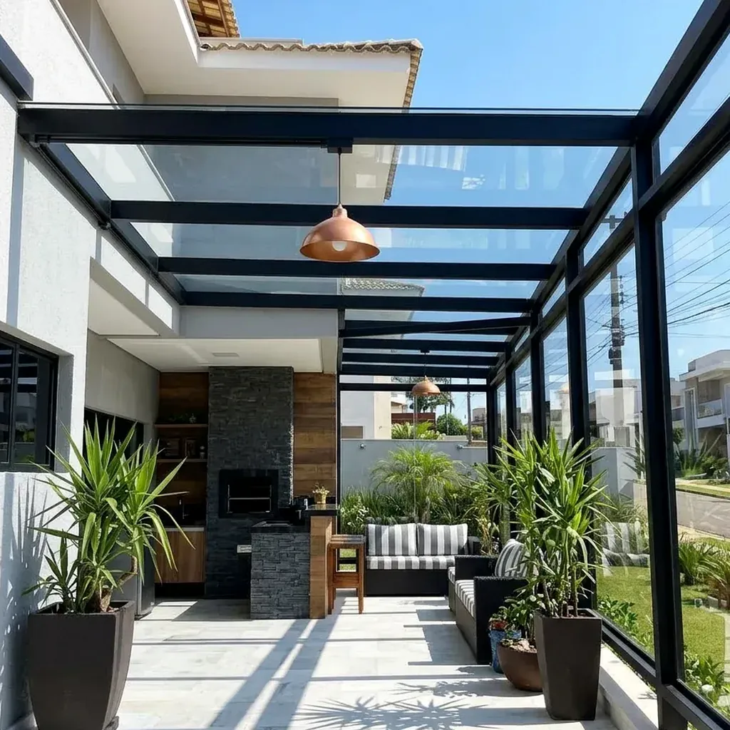 Pergolado de Vidro — projeto e acabamento 3