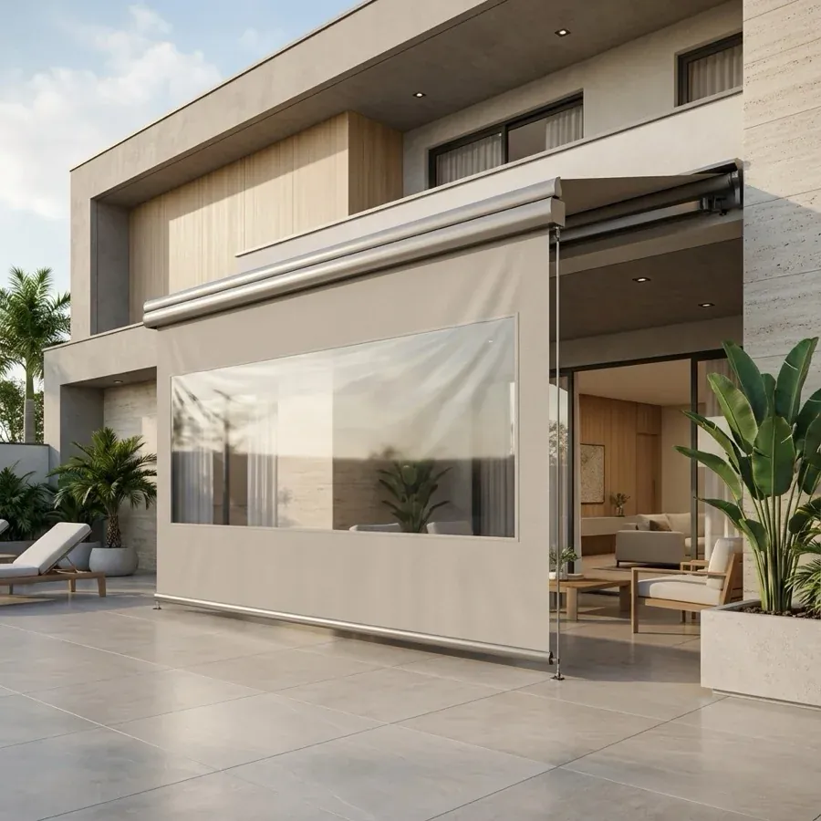 Toldo Cortina com Braço — projeto e acabamento 3