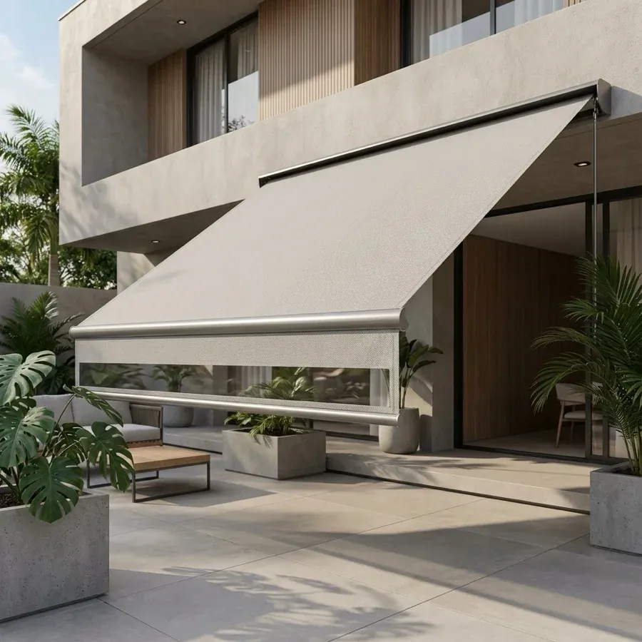 Toldo Cortina de Lona PVC — projeto e acabamento 2