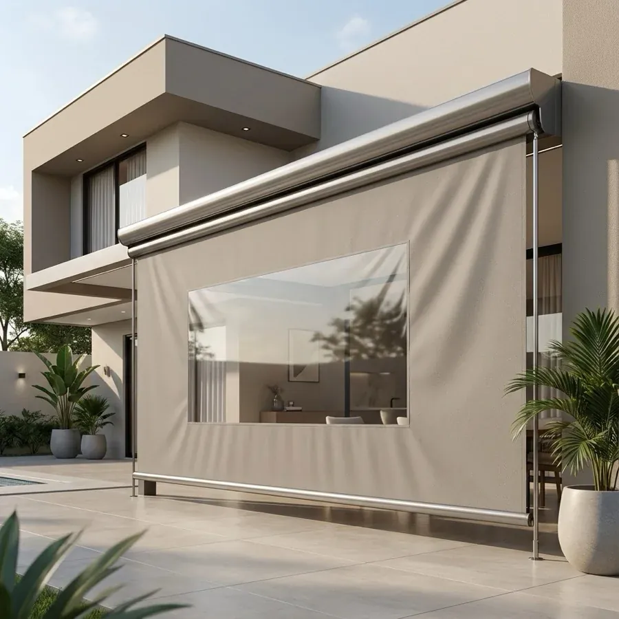 Toldo Cortina de Tela Screen — projeto e acabamento 2