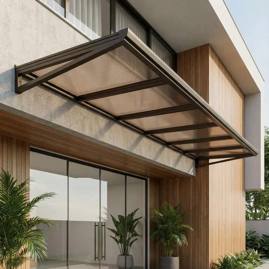 Toldo de Policarbonato Alveolar — projeto e acabamento 4