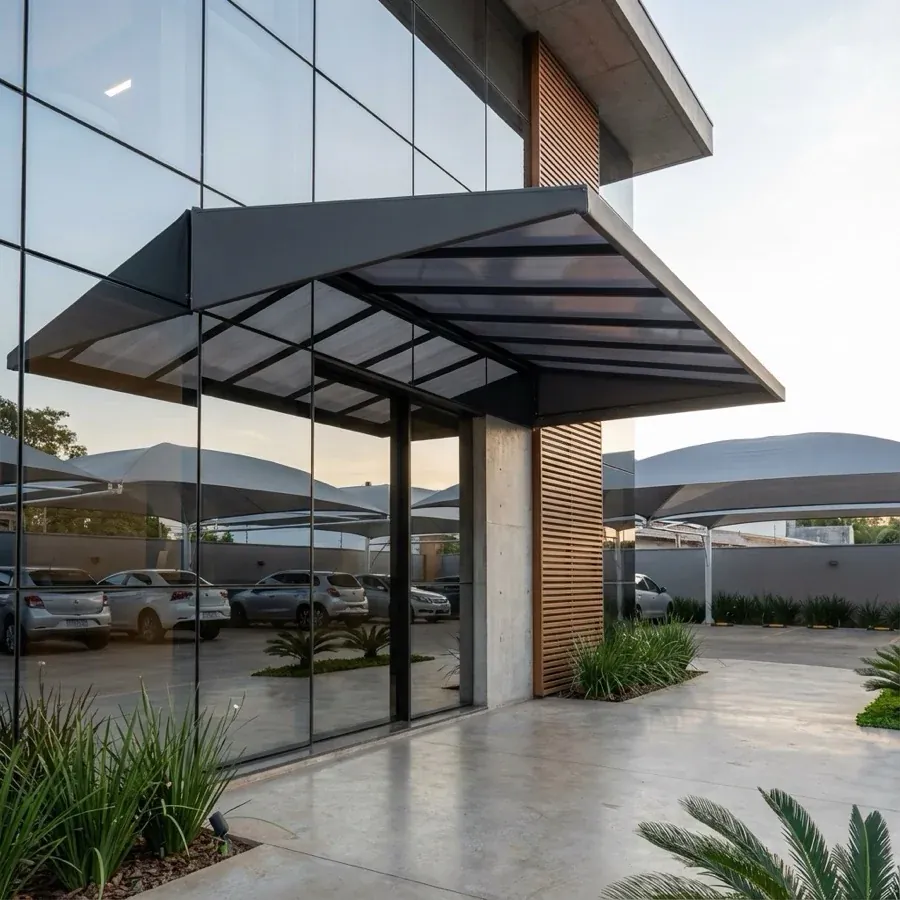 Toldo de Policarbonato Compacto — projeto e acabamento 4