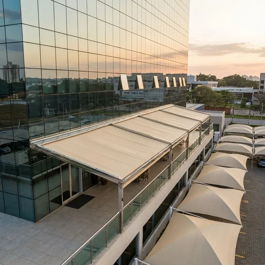 Toldo Fixo de Lona Sintética PVC — projeto e acabamento 2
